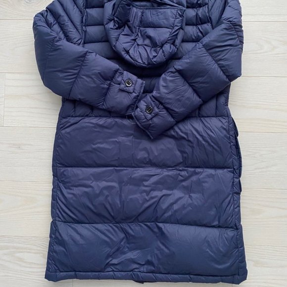 Theory Hoodie Nealia Quilted Long Jacket Navy - Picture 5 of 5